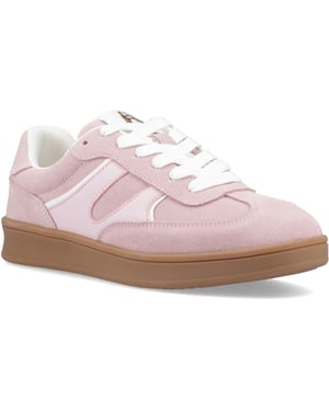 Hush Puppies Maura Suède Dames Roze Sneakers