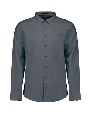 No Excess Shirt with linen dark steel