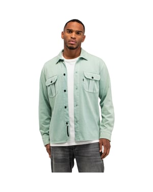 Butcher of Blue Phil jersey overshirt inari green
