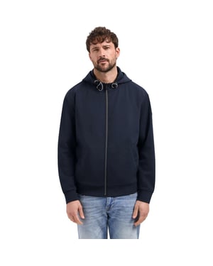 No Excess Sweater full zipper hooded interloc night