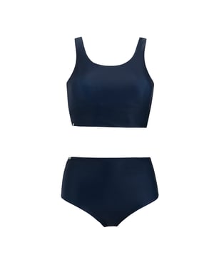 Regatta Dames Orla Kiely Mini Vierkante Bloem Reversible Bikini Set (Blauw)