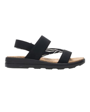 Regatta Womens/Ladies Rylie Zebra Print Sandals (Black)