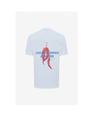 Genti Tee back print pepper light grey