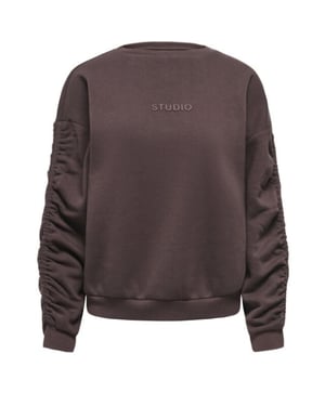 Only Onlsweat l/s ruched crew swt