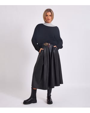 Stripe Knit Batwing Oversized Jumper