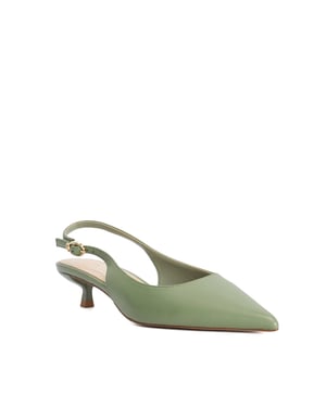 Dune Ladies Catalinas - Leather Kitten Heel Sling-Backs