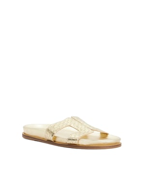 Dune Ladies Larow - Gold Slip-On Sandals
