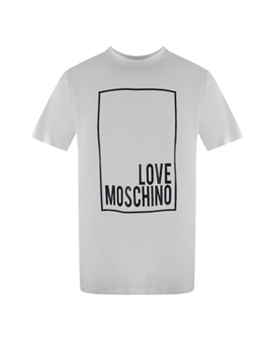 Love Moschino Box Logo Wit T-shirt