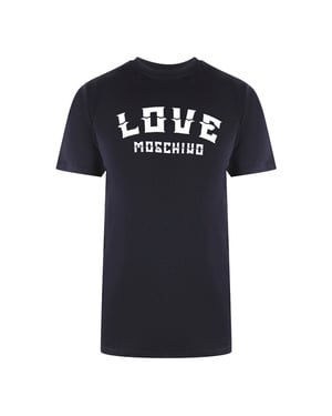 Love Moschino Bold Logo Navy Blue T-shirt