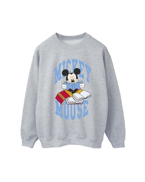 Disney Dames/Dames Mickey Mouse Boeken Lezen Sweatshirt (Sportgrijs)