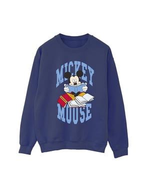Disney Dames/Dames Mickey Mouse Boeken Lezen Sweatshirt (Marineblauw)