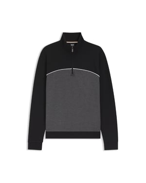 Boss Heren Quarter Zip Sweatshirt (Zwart)