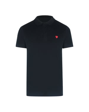 Love Moschino Polo Shirt Met Klein Hartje, Zwart