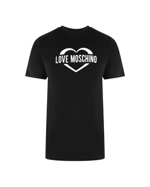 Love Moschino Bold Heart Logo Black T-shirt