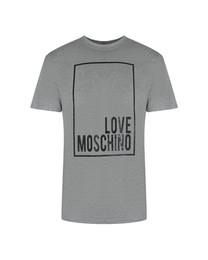 Love Moschino Box Logo Grey T-shirt