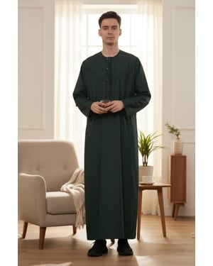 Mens Green Eid Moroccan Jubba Robe Djellaba Ramadan Eid Thobe LFS-HM11