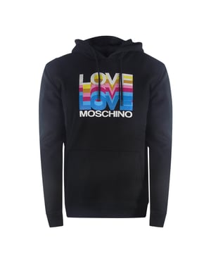 Love Moschino Multi Logo Black Hoodie
