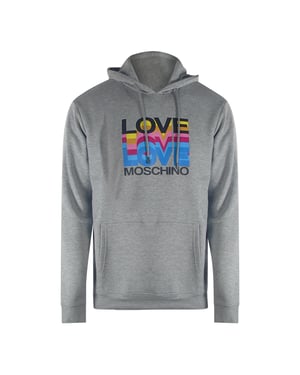 Love Moschino Multi Logo Grijze Hoodie