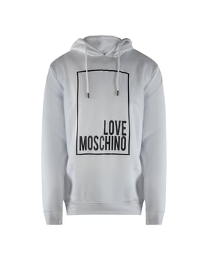 Love Moschino Box Logo Witte Hoodie