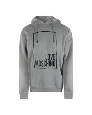 Love Moschino Box Logo Grey Hoodie
