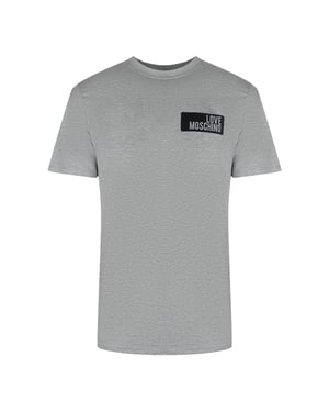 Love Moschino Block Logo Grey T-shirt
