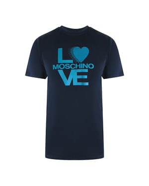 Love Moschino Logo Navy Blue T-shirt