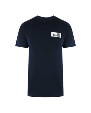 Love Moschino Block Logo Navy Blue T-shirt
