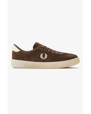 Fred Perry Tennis Shoe Suede Men's Tobacco/Ice Cream Trainers