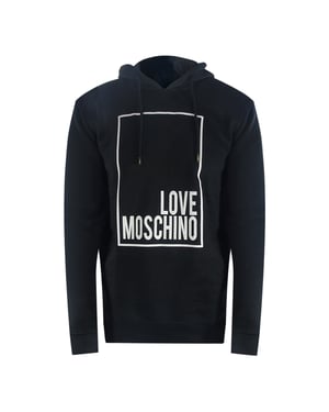 Love Moschino Box Logo Black Hoodie