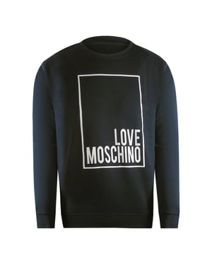 Love Moschino Box Logo Zwarte Sweatshirt