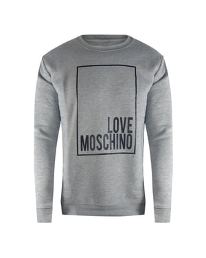 Love Moschino Box Logo Grey Sweatshirt