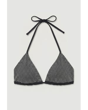 Studded Tie Neck Bikini Top
