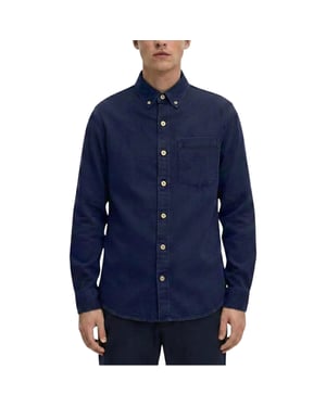 M&S Mens Denim Shirts Regular Fit Long Sleeve Pocket Formal Casual Cotton Top
