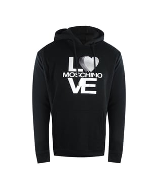 Love Moschino Bold Love Logo Black Hoodie