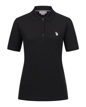 U.S. POLO ASSN. Dames Polo Shirt met korte mouwen gemaakt van katoen elastaan