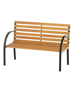 4goodz Tuinbank 2-zits zitbank staal + hout draagvermogen 230 kg