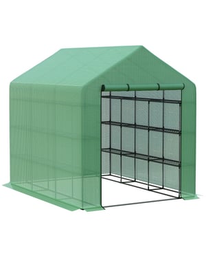 4goodz Foliekas loopkas met 6 planken 244x180x210 cm
