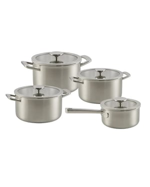 Habonne Allure pannenset downdraft 4 delig 5 ply rvs