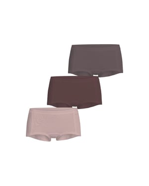 Björn Borg dames minishort core 3-pack bruin/grijs/multicolour/roze maat xxl