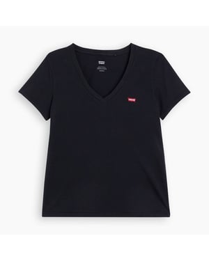 Women's Levis 2 Pack of V-Neck T-Shirts in Black