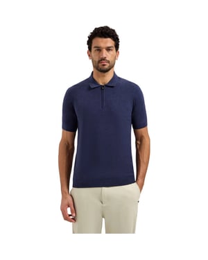 No Excess Pullover short sleeve polo zip mela night