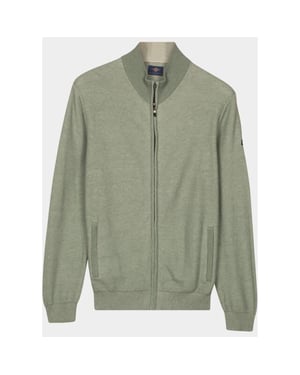 Baileys Vest heren cardigan zip 2-tone jacquard 612050/725