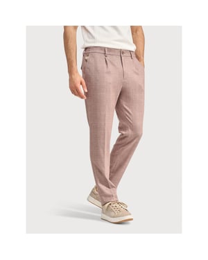 Blue Industry De ruitmotief chino |