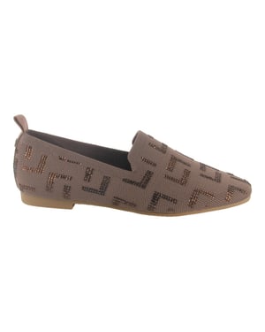La Strada 2131884-6020 brown dames instappers gekleed
