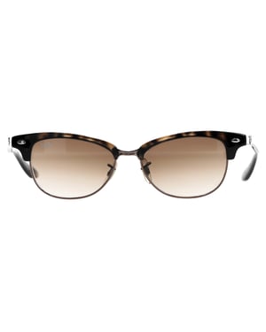 Ray Ban Clubmaster zonnebril in bruin acetaat.