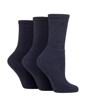 3-pack Dames Effen Crew Sport Sokken - Zachte Katoenen Everyday Atletiek Sokken
