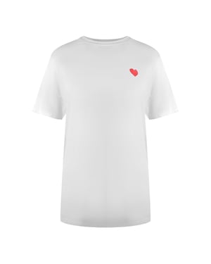 Love Moschino Hjärtlogga Vit T-shirt