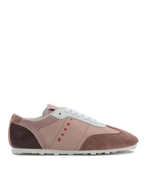Läder Sneakers Med Logotyp