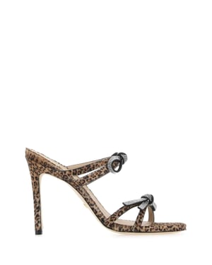 Printed Calf Hair Sw Bow Mules