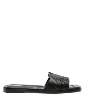 Seal Leather Flat Sandals
